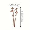 Decorative Iron Mushroom Stake Ground Stake For Outdoor Garden Rusty Looks Patios Stake With Easy Ground Installation