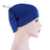 Women Small Solid Color Soft Knotted Night Sleep Beanie Bonnet Chemo Hat Cover