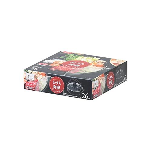 Pearl Metal Sukiyaki Pot, 26cm, with Glass Lid, Non-stick Coating, IH Compatible, Home Cooking Set HB-5857