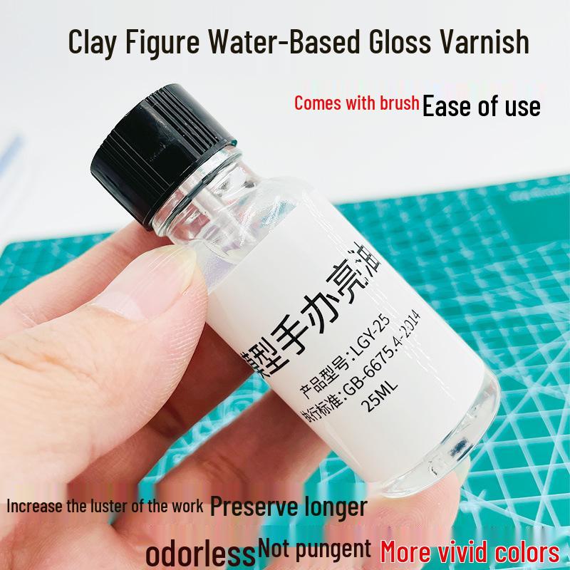 Quick-Drying Water-Based Gloss Varnish for Ceramic, Clay, and Plaster Figurines - Seals, Brightens, Waterproofs, Odorless, Anti-Oxidation.