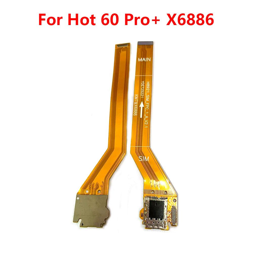 

For Infinix Hot 60 Pro Plus X6886 SIM Card Reader Holder Slot Flex Ribbon Cable Connector Board Hot 60 Pro Plus