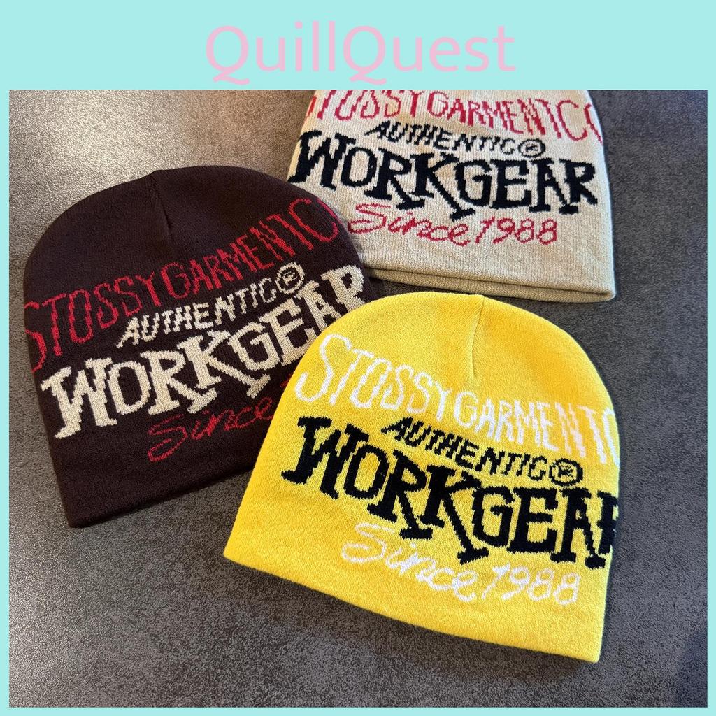 Printed Fashionable Letter Neutral Casual Warm Knitted Hat For Autumn And Winter