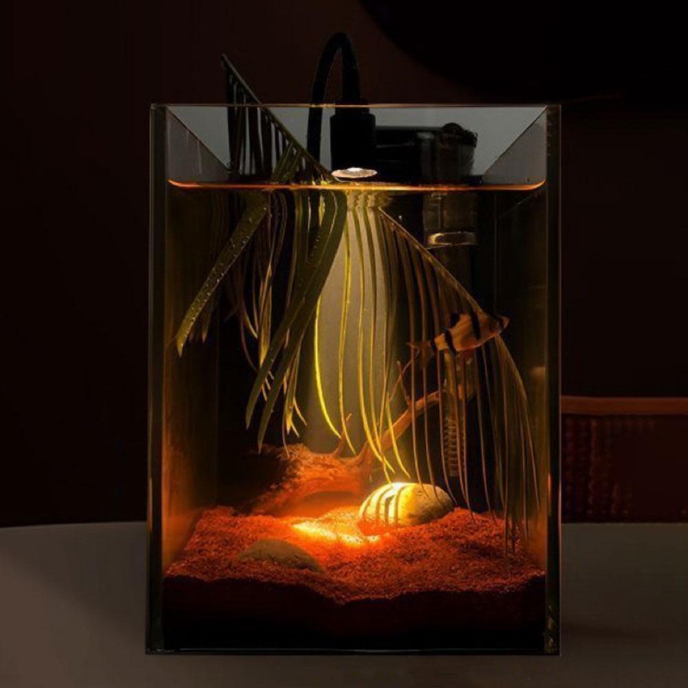 USB Adjustable Focus Aquarium Spot Light Aquascape Clip Lamp for Nano Fish Tank 360° Rotatable Clip Light for Betta/Small Aquariums Accessories