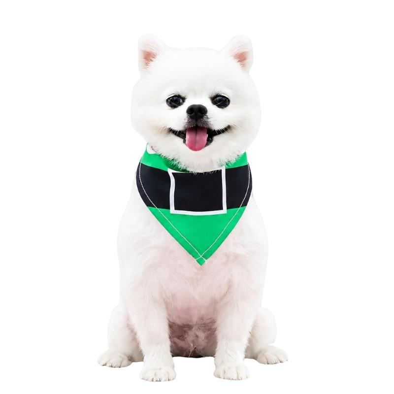 Holiday Pet Neckwear, Soft Christmas Neckerchief Cartoon Printed Dog Scarf Collar for Picture Days, Party Wear and Seasonal Style