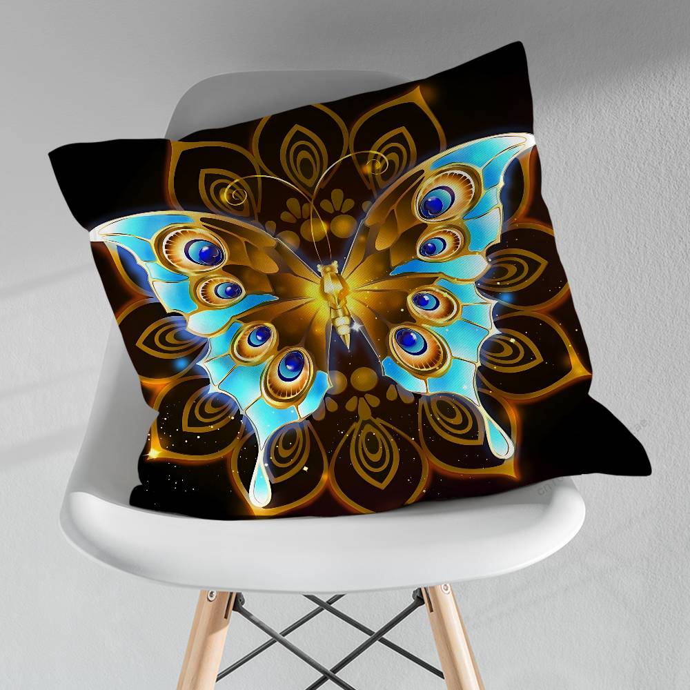 Beautiful Butterfly Art Throw Pillow Case Living Room Sofa Cushion Cover For Home Bedroom Decoration Protector