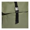 Adidas 22.6L Brand Logo Solid Color Minimalist Flap Sports Backpack PU Unisex Backpack Rock-Olive-Green IA7499