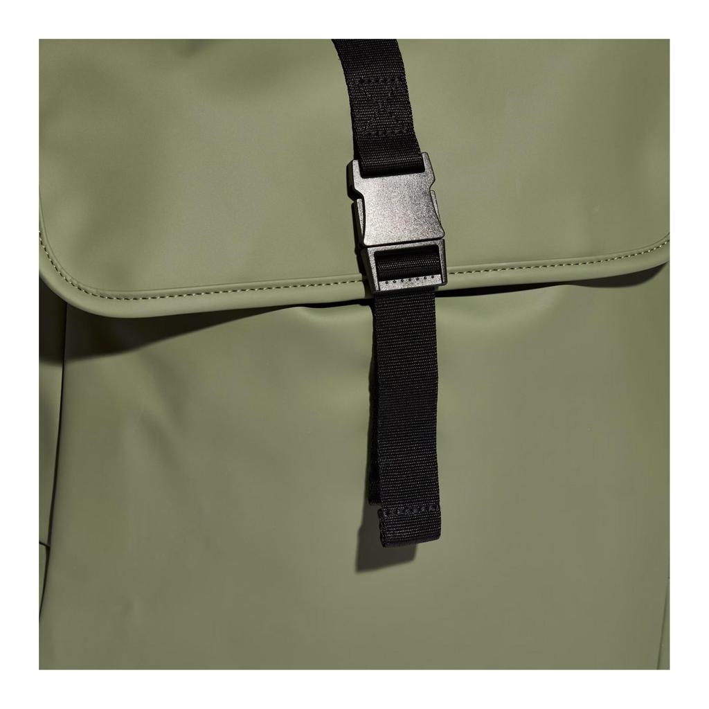 Adidas 22.6L Brand Logo Solid Color Minimalist Flap Sports Backpack PU Unisex Backpack Rock-Olive-Green IA7499