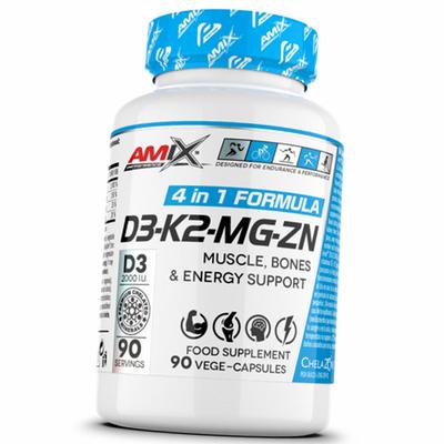 Vitamine D3 e K2, Magnesio e Zinco, D3-K2-MG-ZN, 90 capsule (36135032)