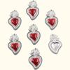 10 Styles Gothic Red Heart Pendant – Stainless Steel DIY Charm