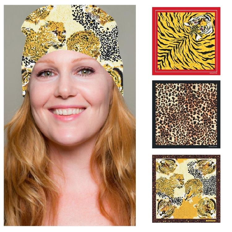 21'' Head Wrap Rapper Head Scarf Hair Bandana Smooth Turbans Beast Pattern