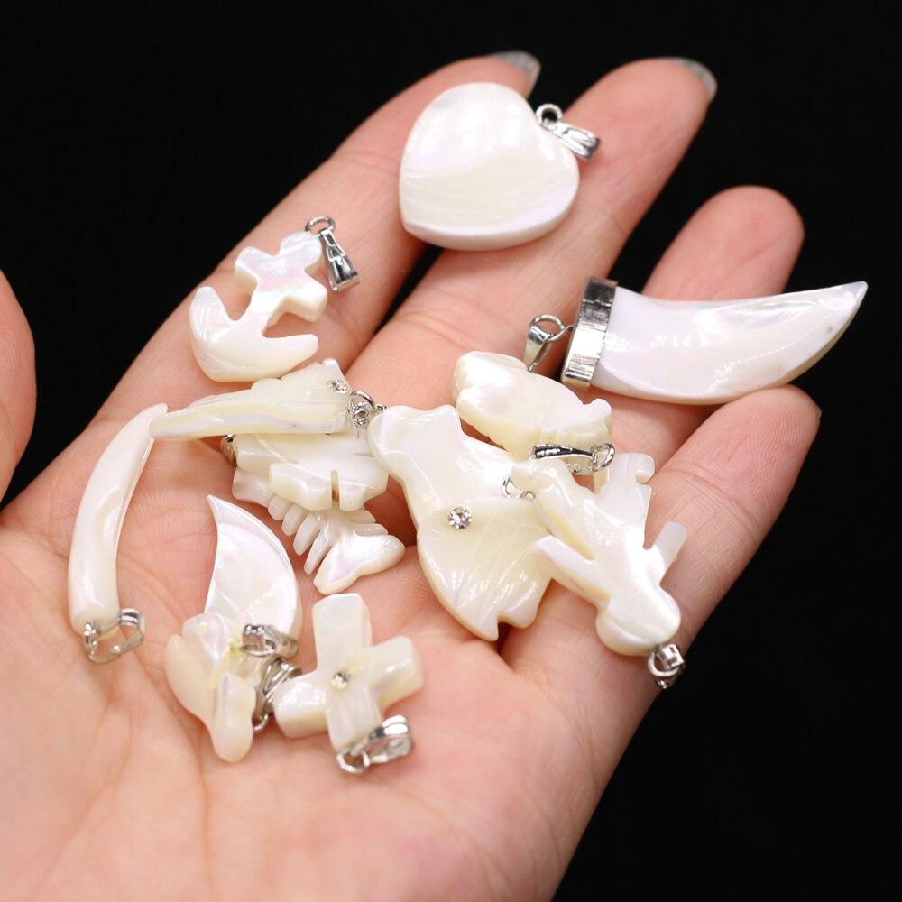10Pcs Natural Shell Pendant Mother Of Pearl Small Charms For Jewelry Making DIY Necklace Earrings Accessory, Crafts