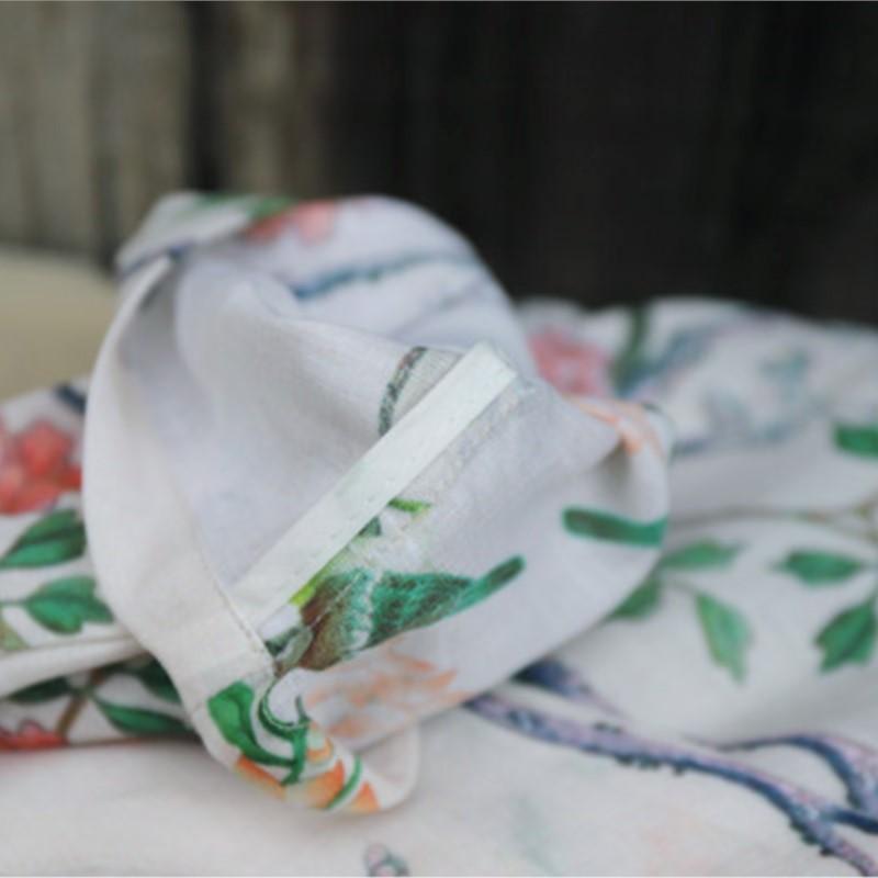 Johnature Woman Spring Print O-Neck Vintage Style Casual Shirt Fashion Chinese Style Personality Long Sleeves Shirt