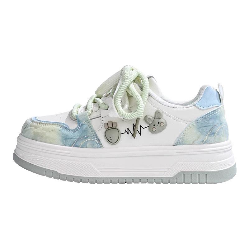 Cherry blossom powder board shoes women's new autumn models explode, kittens eat fish, high value, super soft thick bottom