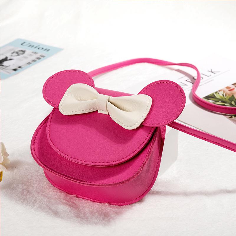 Módní dětská crossbody taška Roztomilá kreslená mašlička Stylová dětská peněženka Mini taška pro holčičku princeznu