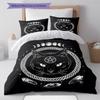 Bettwäsche mit Satansymbol-Muster, Steppbett-Set Bettbezug Kissenbezug Heim-Geburtstagsgeschenk (1 Bettbezug + 2 Kissenbezüge, ohne Füllung)
