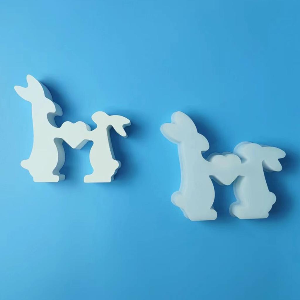 Herz Kerzenständer Silikonformen DIY Osterhase Kerzenhalter Form Gips Beton Harz Gießformen Tischdekorationen