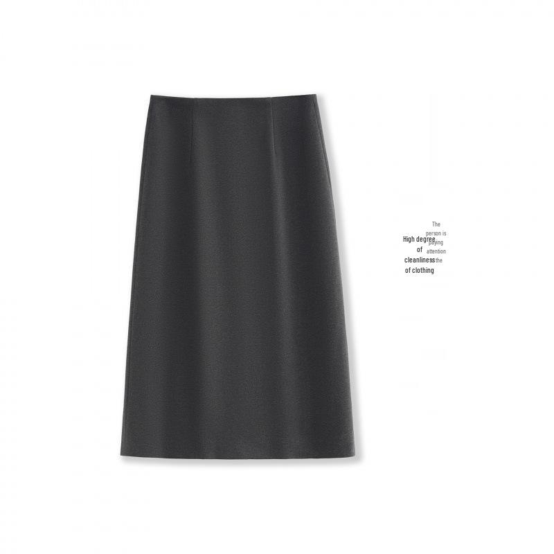 Elegant Women's High-Waisted A-Line Skirt: Slimming, Simple, and Hip-Hugging for Spring/Autumn 2026