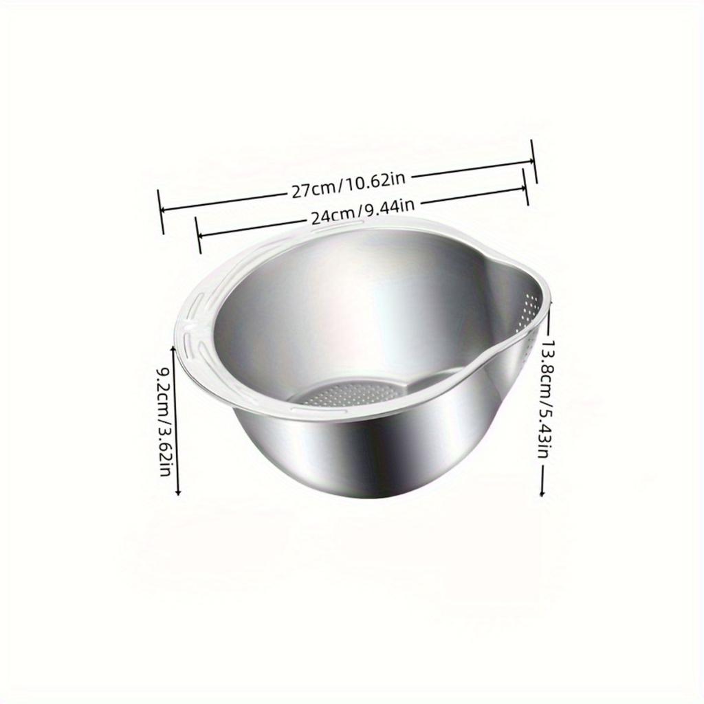 Heavy-Duty Stainless Steel Fine Mesh Strainer & Colander - Rustproof Kitchen Sieve Dishwasher Safe, Efficient Draining & Sifting, Rice Washer Strainer