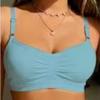 Frühling Sommer Dünner Einlagiger Cup Drahtloser BH für Damen Bequem Atmungsaktiv Tägliche Intimwäsche