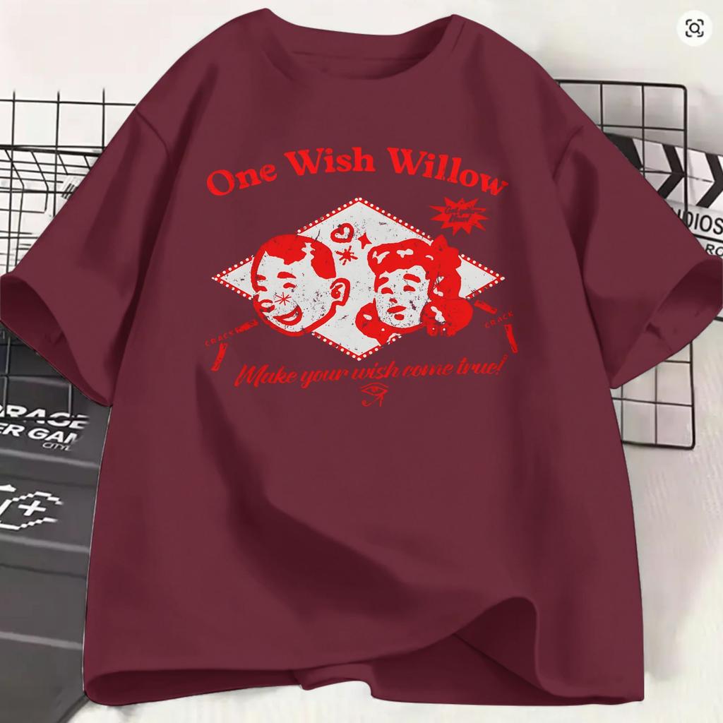 Vintage T-Shirt Sommer Obsession Film 2026 Beliebte T-Shirts Ein Wunsch Weide Baumwoll-T-Shirt Für Unisex Fantastische Kurzarm-Tops