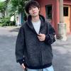 Men's Japanese Style Striped Hooded Zip-Up Cardigan