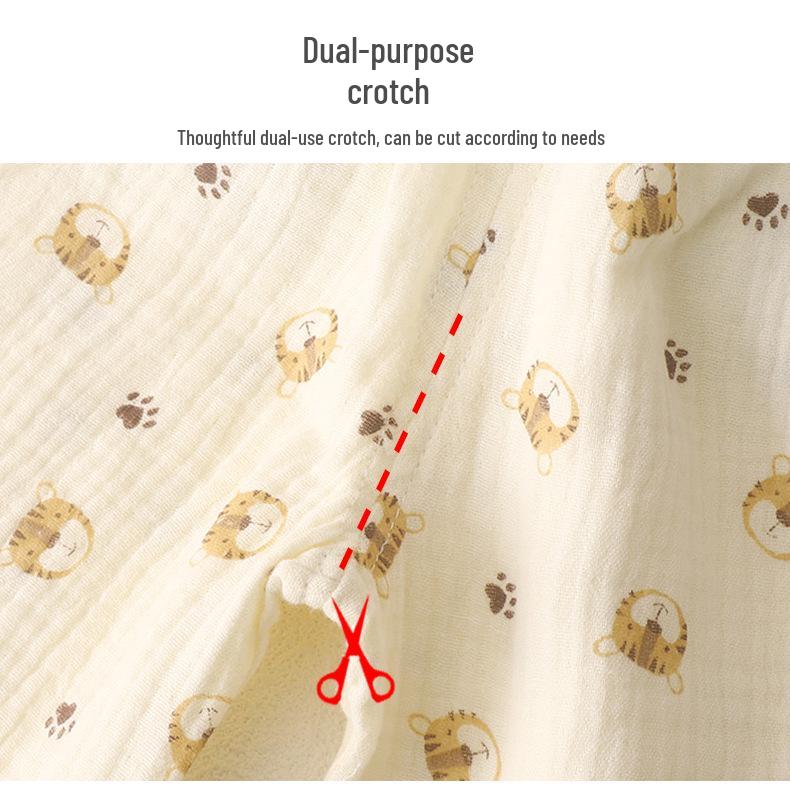 Children's Cotton Gauze Pajamas Set - Summer Long-Sleeve with Lantern Pants
