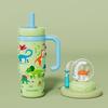Drinking Cup With Whale Squirt, 24Oz Whale Cup Water Bottle, Stainless Steel Whale Spray Sippy Cup, Leak Proof Weighted Straw Cup For Kids