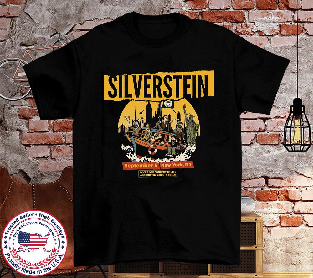 SILVERSTEIN BAND Rocks Off Cruise T Shirt Full Size S-5XL Unisex T-Shirt XXL