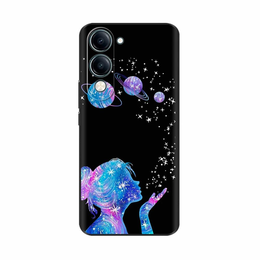 For Vivo Y19 5G Case Cool Painting Soft TPU Covers Black Silicone Back Cover for Vivo Y19 5G Y 19 Phone Cases Cartoon Fundas