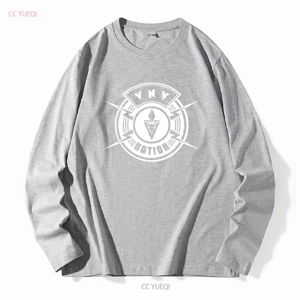 Classic VNV Nation Shirt Funny T 6D157 Long or Short Sleeves Vintage Washed Fashion Streetwear Versatile Unisex Homme Casual