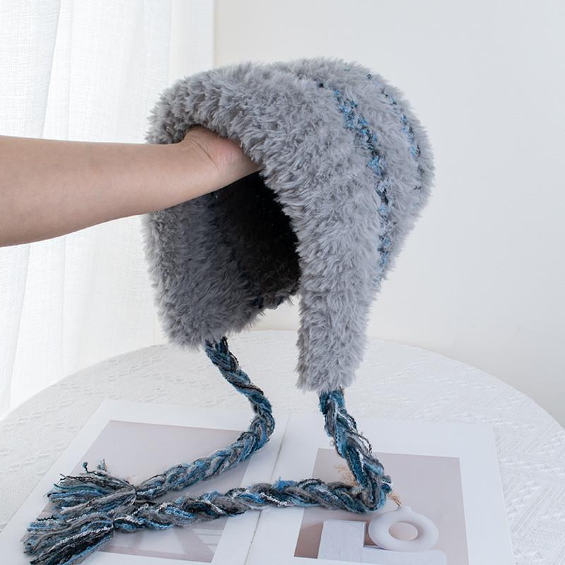 

Wool Blend Beanie Hat For Winter Warmth And Windproof Comfort сірий колір