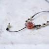 Retro Style Chinese Butterfly Clavicle Chain Adjustable Beaded Collar Chain Fashion Camellia Flower Ceramic Necklace