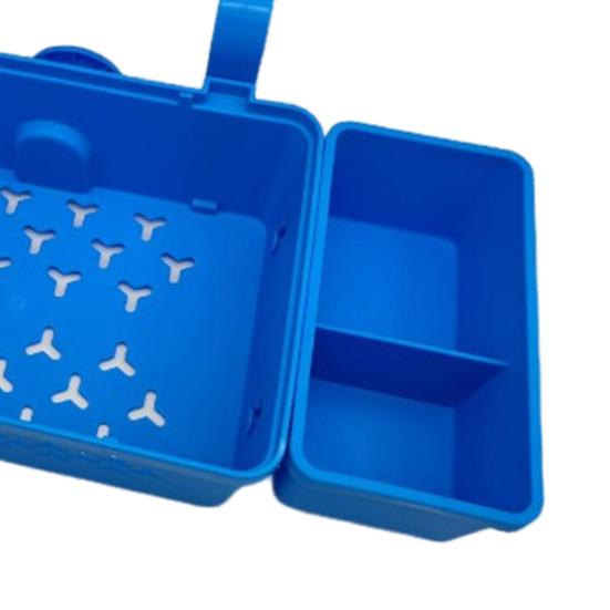 Swimming Pool Storage Basket with 2 Water Cup Holders Hollow Out Drainage Large Capacity PoolsideStorage Rack Toys Goggles Phones Drinks Towels