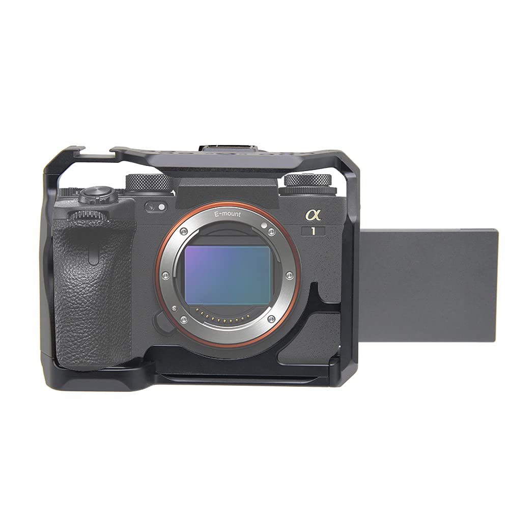 SIUTATDSH Camera Cage for Sony and A1 Super Cold Shoe Arri Compatible Screw and Arca Plate A7R5, A7M4, A7R4A, A7R4, A7S3, Cameras, Expandable,
