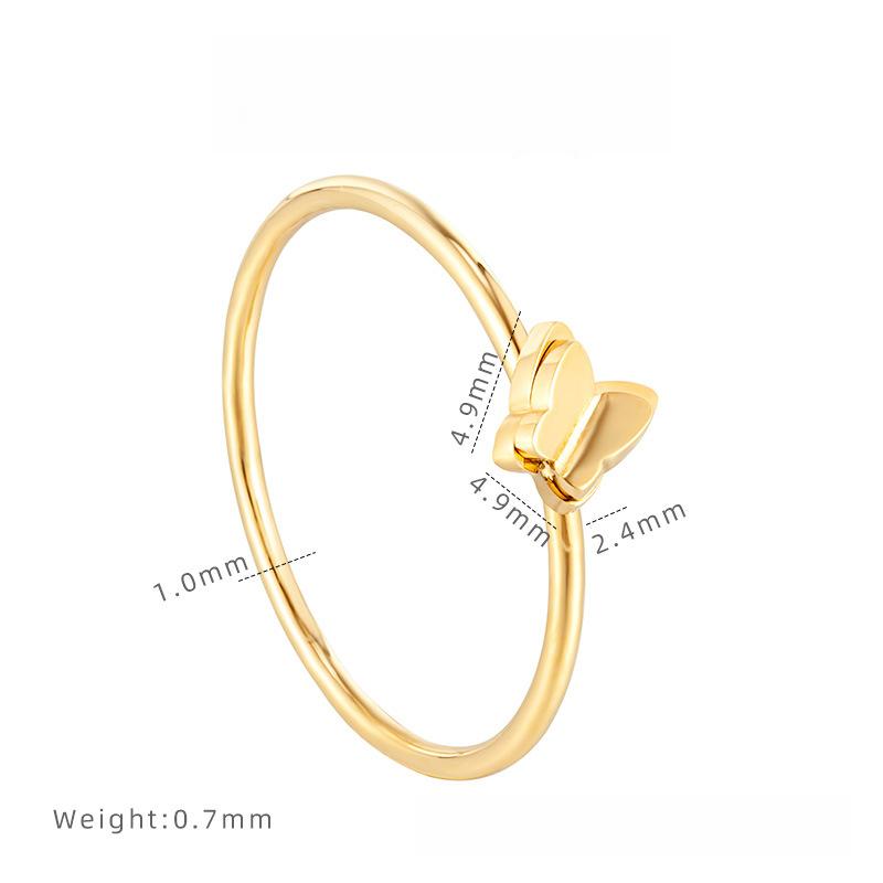 

Французское двухслойное трехмерное кольцо-бабочка из титановой стали с гальваническим покрытием, женский нишевый аксессуар в стиле маленького ароматного ветра 9