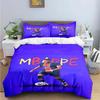 Set Biancheria da Letto Digitale alla Moda Calcio M-Mbappe Copripiumino Piumone Letto Giovani Bambini Ragazza Ragazzi Regalo di Compleanno