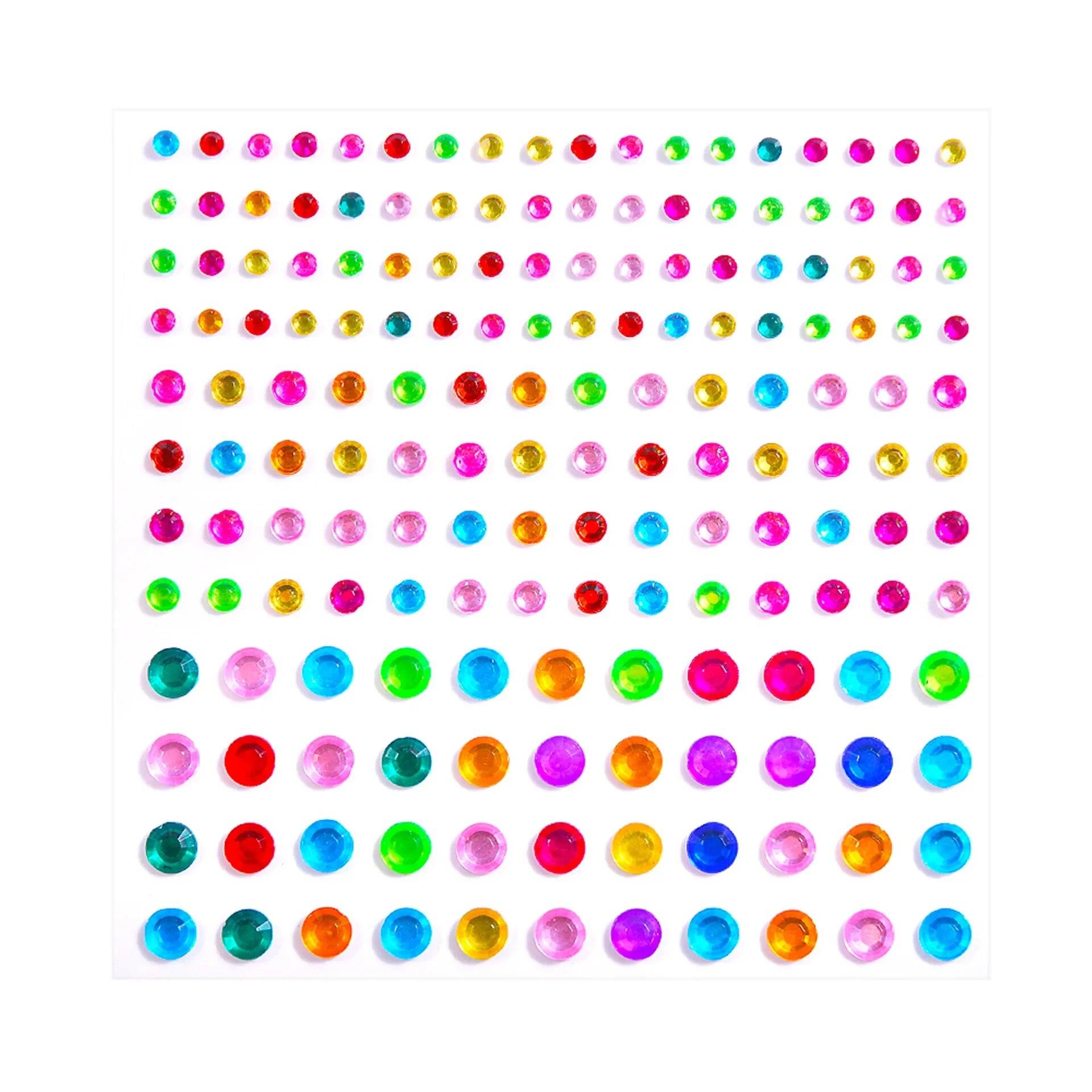 

Цветные акриловые стразы, наклейка для глаз, сделай сам, вечерние, для лица, лба, макияжа, кристалл, самоклеящаяся наклейка для татуировки, наклейка для ногтей 10.5*10.5cm