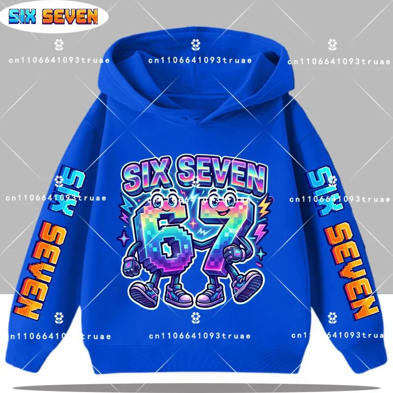 Bruh 67 Six Seven Funny Brainrot Meme Children's Hoodie Boys Girl Hooded Pullover Hiphop Streetwear Soft Casual Warm Sweatshirt