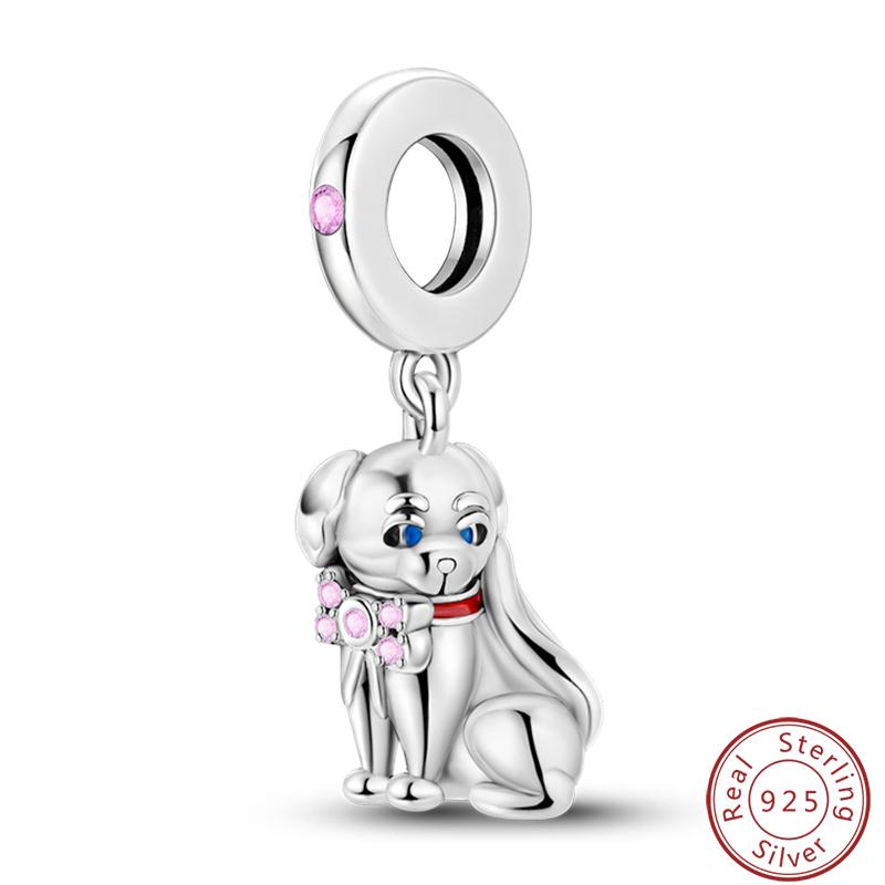 Cute Cat And Dog Series Copper Moon Butterfly Paw Print Charms 3Mm Diy Fine Jewelry Gifts Making