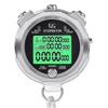 Stopwatch Metal Stopwatch Timer With Backlit Multi Lap Memory Digital Stop Watch For Coaches -JA