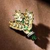 Exquisite Lavender Bouquet Women's Lapel Brooch - Elegant Purple Corsage Pin Accessory