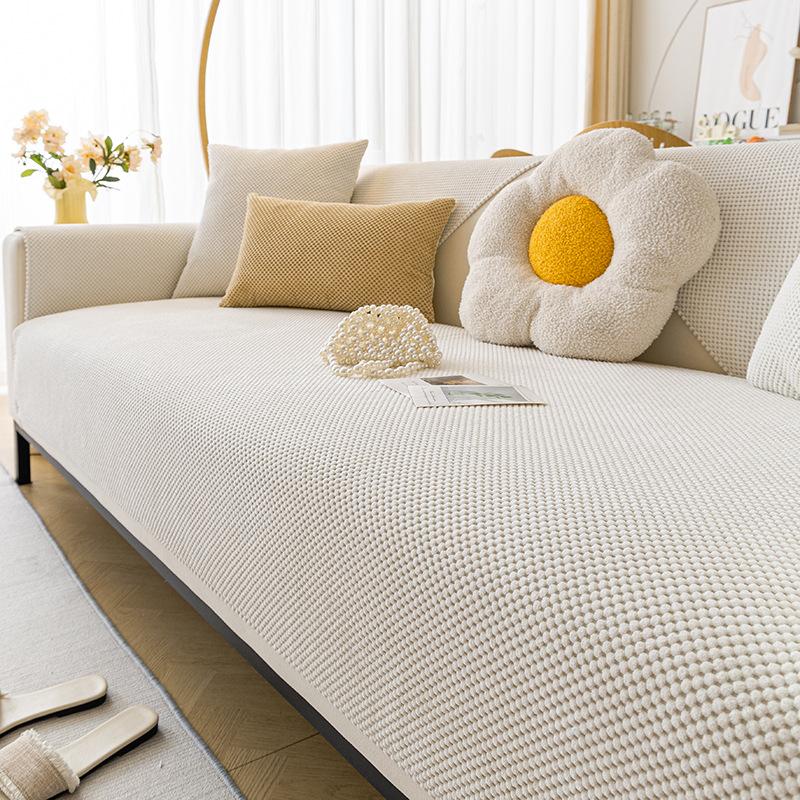 Kissen für Sofas aus Maisfleece, Universell für alle Jahreszeiten, Rutschfestes Sitzkissen, Einfarbig, Hochwertig, Grenzüberschreitend, Sofabezug Überwurf Tuch Handtuch