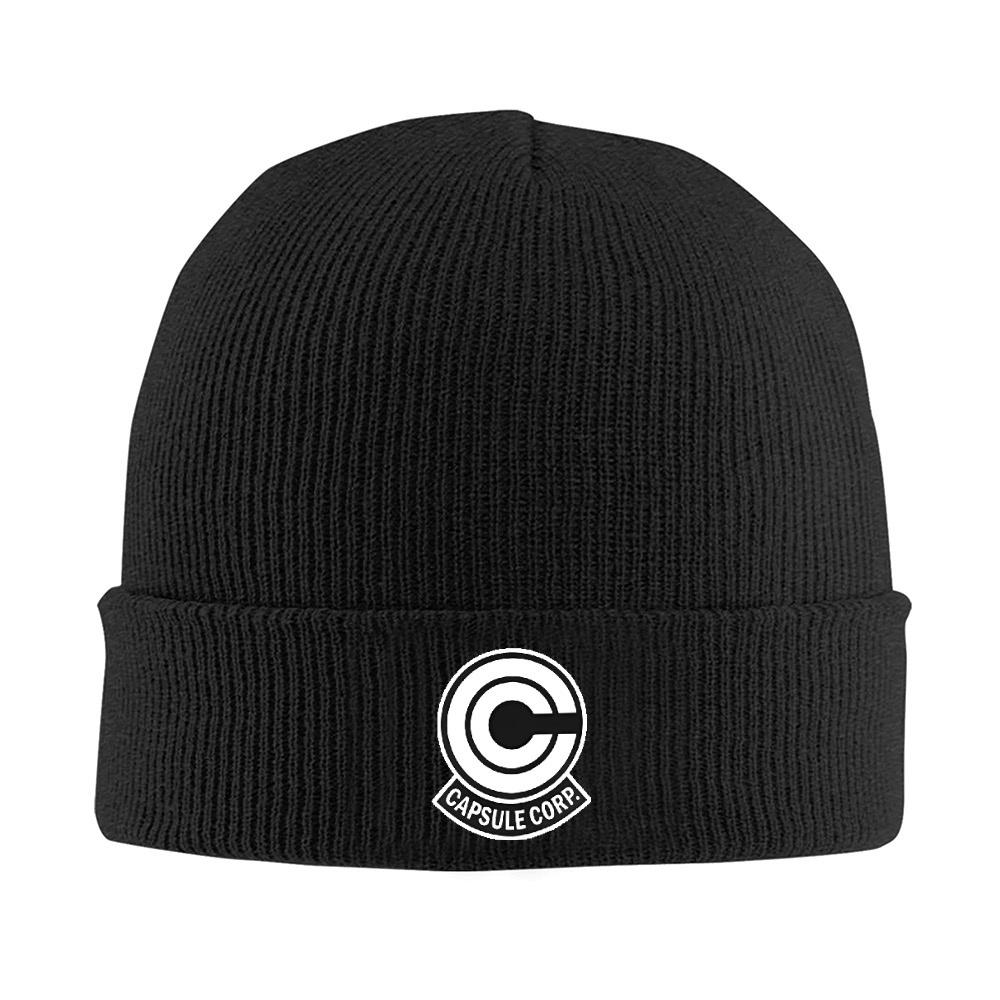 pc Black Capsule Corp Logo Beanie Hats Funny Caps FeUnisex Unisex Hippie Knitted Hat Spring Custom Elastic Beanie Hat