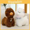 Cute White And Brown Alpaca Plush Toys With Scarves For Companionship Children