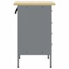 Workbench with Drawers Black and Gray 50 x 55 x 85 cm