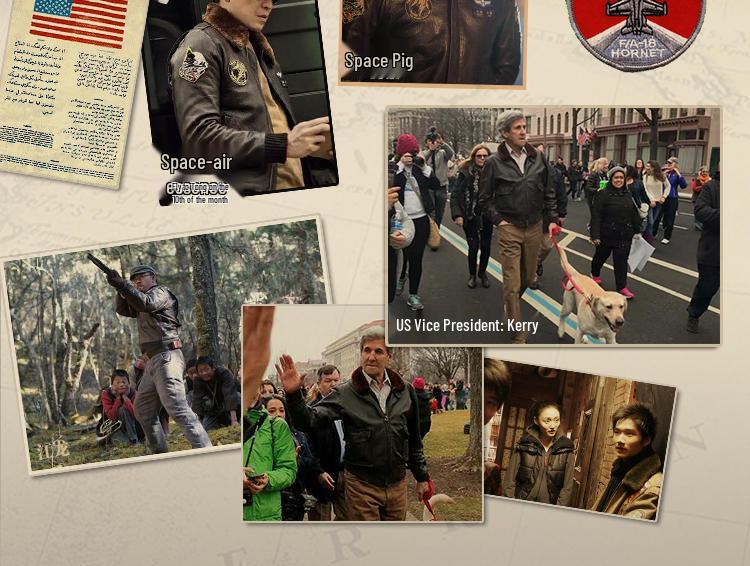 Normanlong Men's Retro A2 Aviator Jacket - American Military Vietnam War Leather with Fur Collar & Cotton Lining