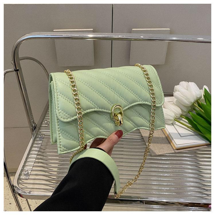 

Популярная сумка с вышитой нитью, женская сумка 2024 года, новая сумка через плечо с ромбами, маленькая квадратная сумка для переноски вручную зелёный