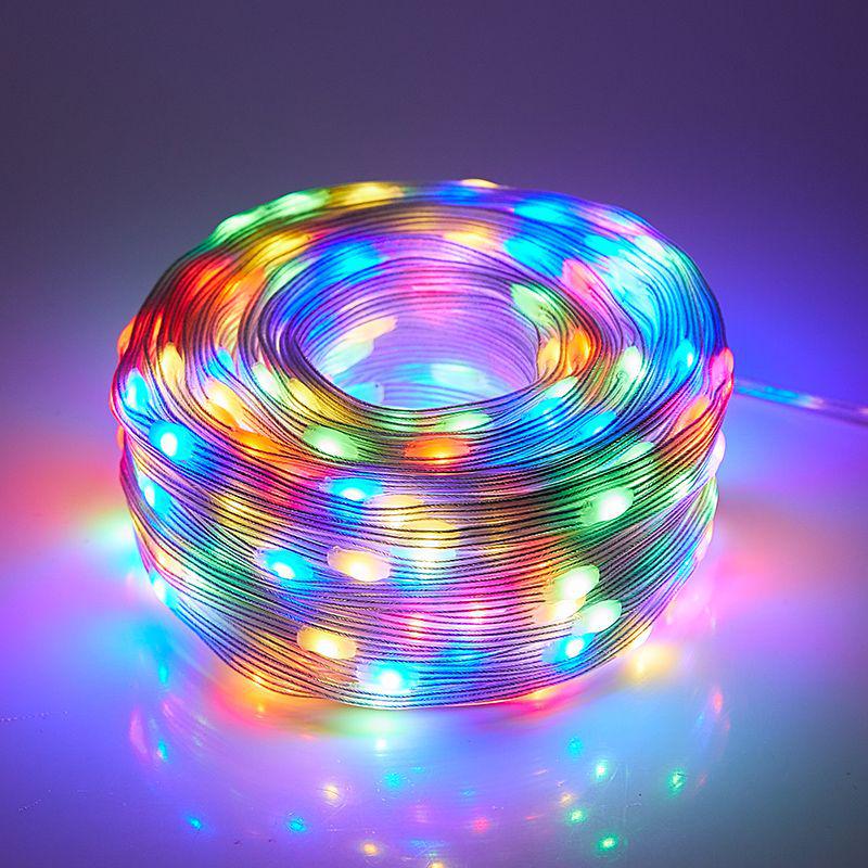 Colorful Waterproof LED Fairy String Lights for Outdoor Decor & Camping 24V Eight Function Controller