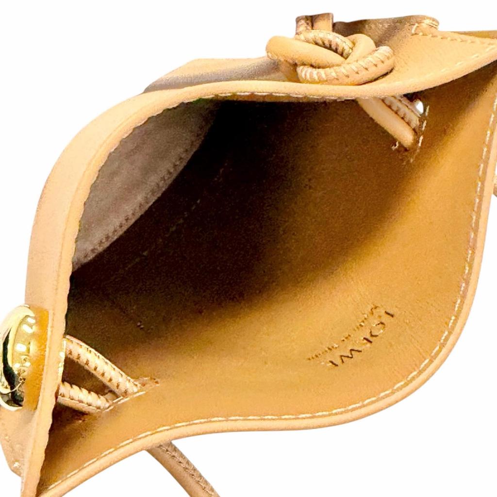 Pristine LOEWE Shoulder Bag Pebble Dice Pocket Anagram Metal warm CPBPR12X01 Used