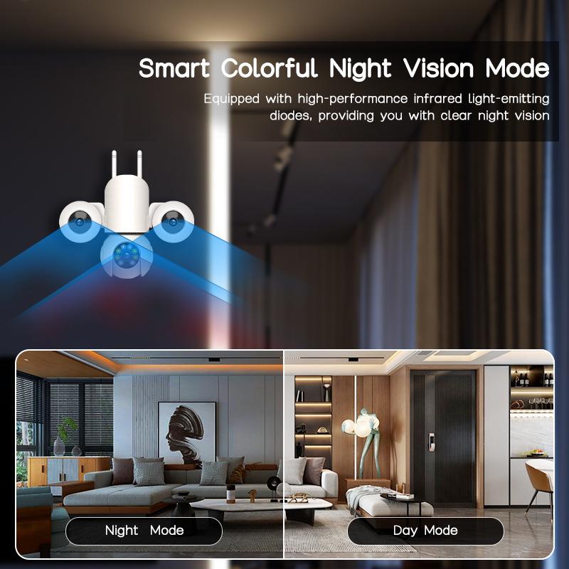 V380Pro Indoor Three-Lens 600W Pixel Home WiFi Camera
